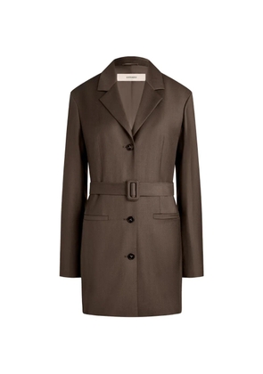 12 STOREEZ belted wool blazer - Brown