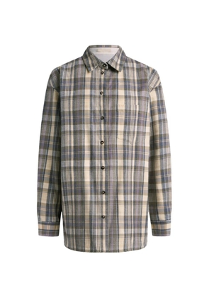 12 STOREEZ Marilyn check-pattern shirt - Neutrals