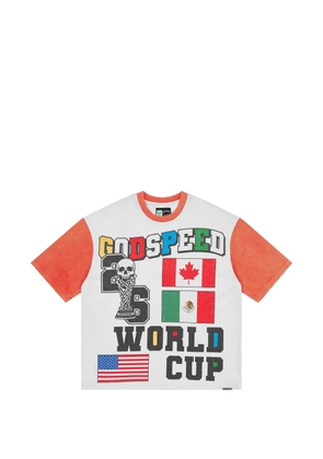 GODSPEED 26 GSWC graphic-print panelled T-shirt - White