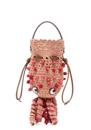 Anya Hindmarch Squid raffia bucket bag - Pink