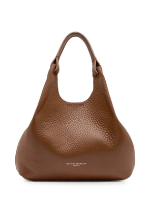 GIANNI CHIARINI Dua medium grainy-leather shoulder bag - Brown