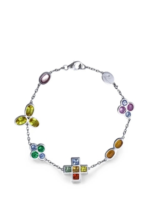 Alexander Laut sapphire and diamond charm bracelet - Silver