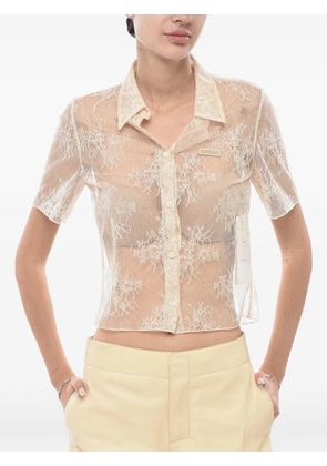 Off-White lace bowling shirt Romantic - Neutrals