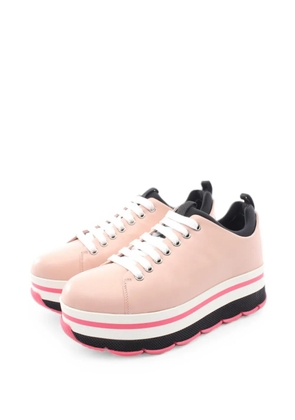 Prada Pre-Owned 2010s platform leather sneakers - Pink