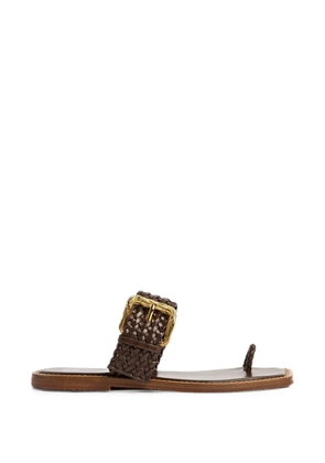 Giuseppe Zanotti woven-strap flat sandals - Brown