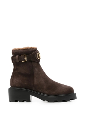 Valentino Garavani VLogo Signature leather boots - Brown