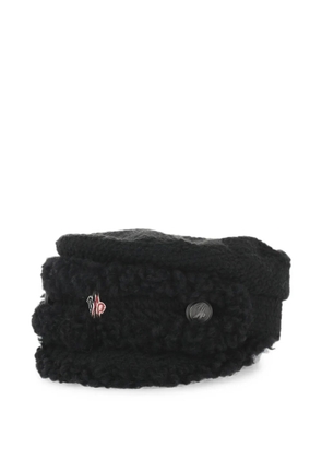 Moncler Après-Ski faux-shearling Breton hat - Black