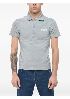 Burberry logo-embroidered polo shirt - Grey