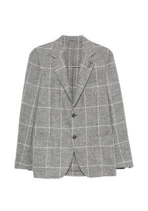 Lardini check-pattern single-breasted blazer - Grey