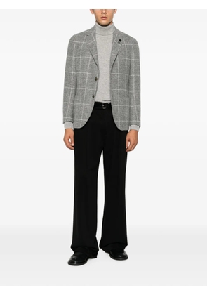 Lardini check-pattern single-breasted blazer - Grey