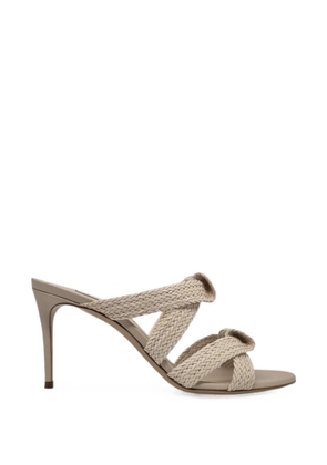 Casadei Julia Mariposa woven knotted sandals - Neutrals