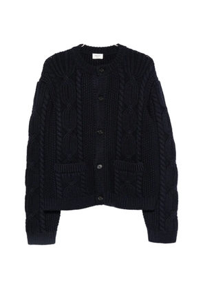 Saint Laurent cable-knit button-fastening cardigan - Blue