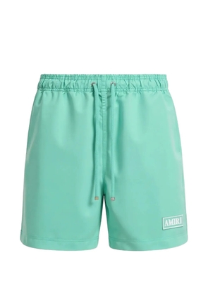 AMIRI logo-patch swim shorts - Green
