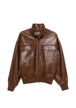 Balenciaga high-neck blouson jacket - Brown