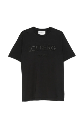 Iceberg logo-embroidered T-shirt - Black