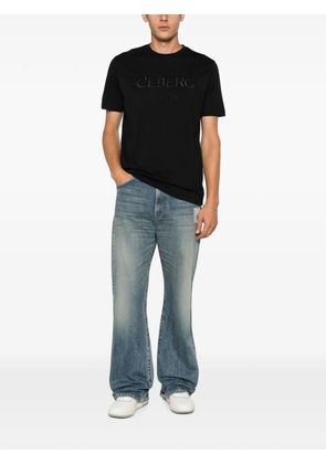 Iceberg logo-embroidered T-shirt - Black