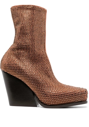 Stella McCartney Crystal Cowboy ankle boots - Orange