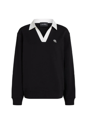 Karl Lagerfeld Ikon V-neck sweatshirt - Black