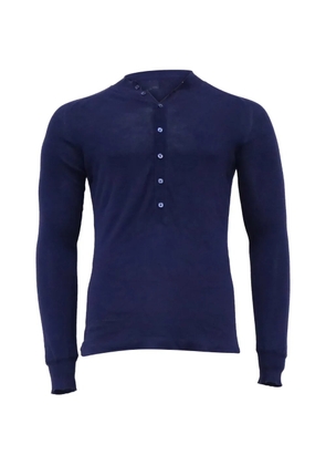 Fendi Pre-Owned half-buttoned fitted sweater - Blue