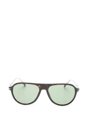 Eyewear by David Beckham tortoiseshell-effect rectangle-frame sunglasses - Brown