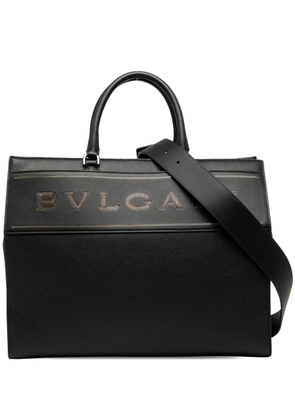 Bvlgari Pre-Owned 2010-2026 Leather Logo satchel - Black