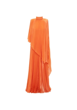 Gemy Maalouf pleated asymmetric dress - Orange