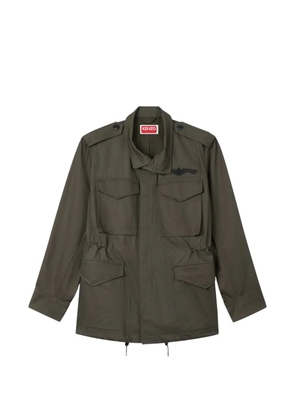 Kenzo Paris Emblem herringbone jacket - Green