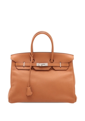 Hermès Pre-Owned 2018 Taurillon Clemence Birkin Retourne 35 handbag - Brown