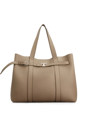 Tod's T Timless leather shoulder bag - Neutrals