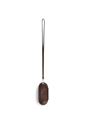 LEMAIRE glasses case in glossy vegetable-tanned leather - Brown