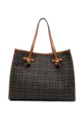 GIANNI CHIARINI Marcella houndstooth-pattern tote bag - Green