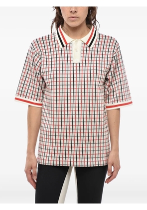 Stella McCartney checked short-sleeve polo shirt - Neutrals