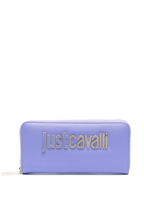 Just Cavalli logo-lettering faux-leather wallet - Purple