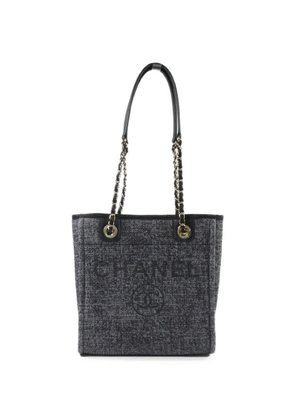CHANEL Pre-Owned Deauville chain shoulder tote bag - Grey