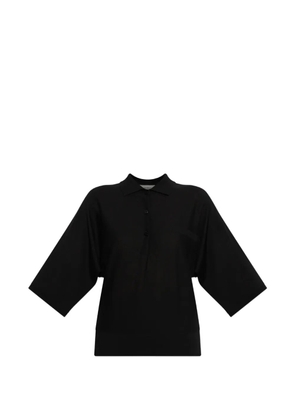 Lisa Yang Norie three-quarter polo shirt - Black