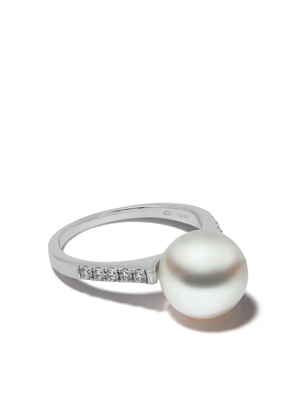 Yoko London 18kt white gold Classic freshwater pearl and diamond ring - Silver