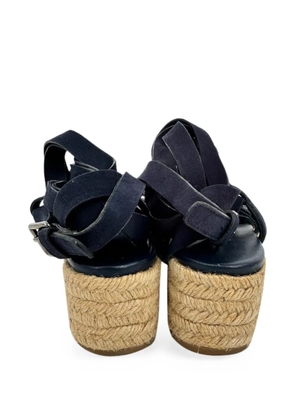 Miu Miu Pre-Owned strappy espadrille sandals - Blue