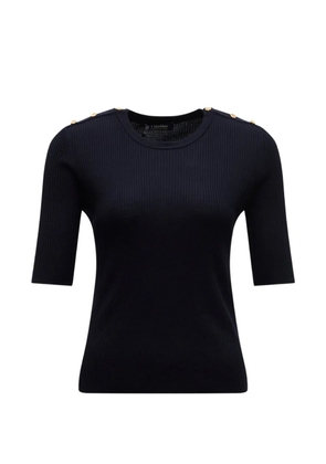 'S Max Mara button-embellished ribbed-knit sweater - Blue