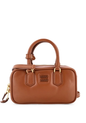 Miu Miu Pre-Owned Arcadie Top Handle Bag Leather Mini satchel - Brown