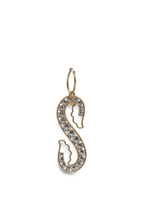 Stella McCartney single metal earring embellished with crystals - Gold