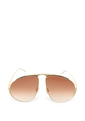 Loewe Pre-Owned 2010s pilot-frame sunglasses - Gold