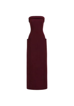 Gemy Maalouf strapless pocket-detail dress - Red