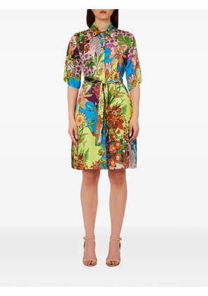 LIU JO floral-print belted dress - Green