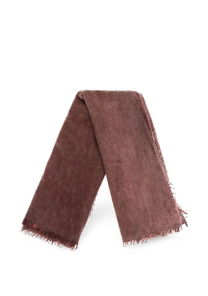 MIRROR IN THE SKY frayed cashmere scarf - Red