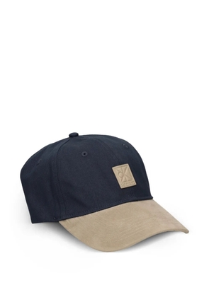 Calvin Klein Mixed Media Colourblock logo-patch baseball cap - Blue
