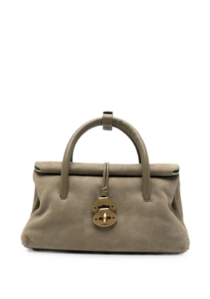 Zanellato small Dotta nubuck-leather tote bag - Green