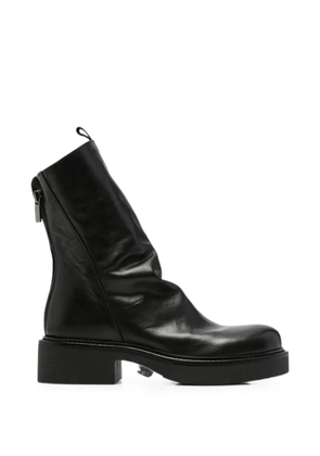 Metisse slouchy rear-zip ankle boots - Black