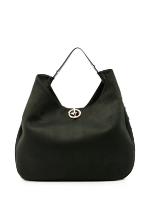 LIU JO logo-plaque studded tote bag - Green