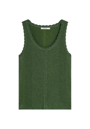 Scotch & Soda scalloped-edge ribbed-knit top - Green