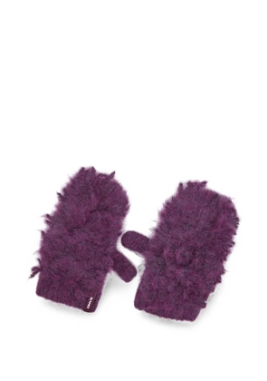 Sunnei Yeti brushed mittens - Purple